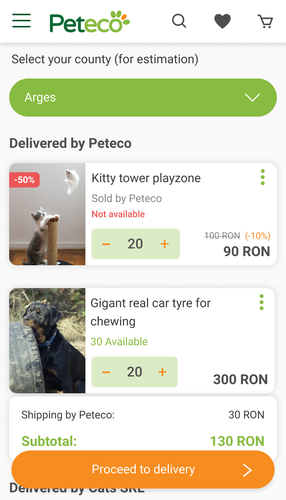 Peteco mobile app