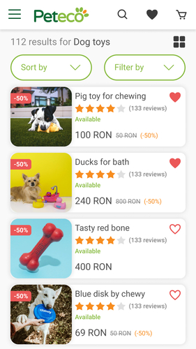 Peteco mobile app